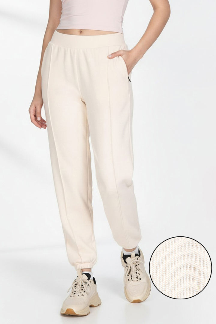 Zivame Knit Cotton Loungewear Bottom - Butter Cream — image 2